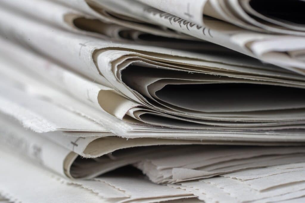 Stack of newspapers